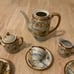 Vintage Tea Coffee Set Fairy Land Handpainted 12 pcs Birds NO POT LID