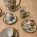 Vintage Tea Coffee Set Fairy Land Handpainted 12 pcs Birds NO POT LID