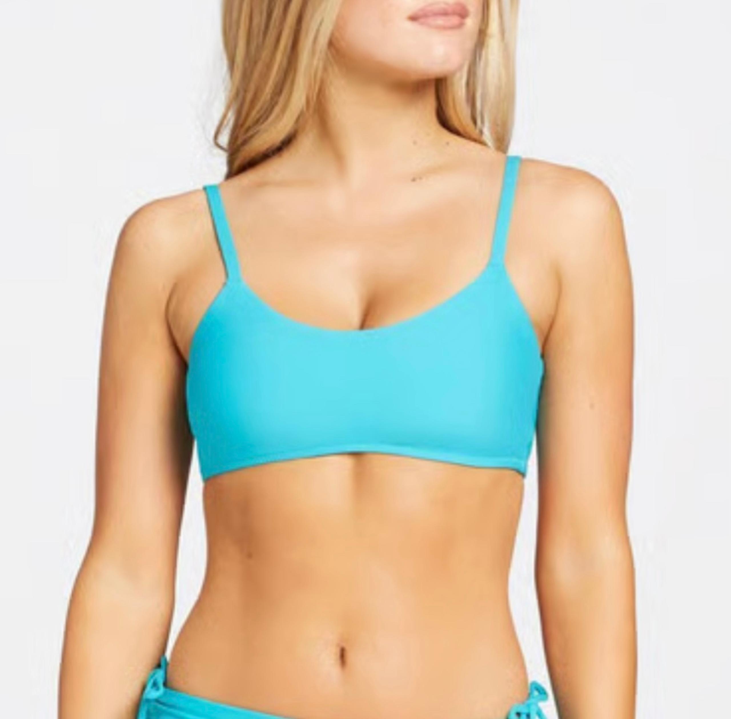 Calia Carrie Underwood Tie Back Bikini Top Scoop Neck Sporty Athletic