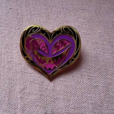 Purple Heart of Alastor Enamel Pin Hazbin Hotel Sharkrobot