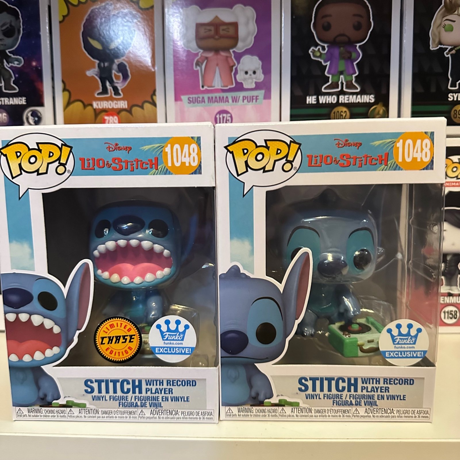 Stitch with Record Player Funko Pop Chase + Common exclusives