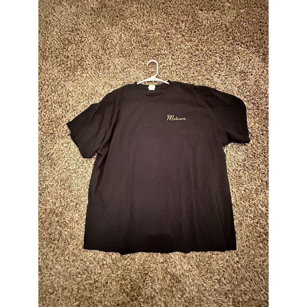 VINTAGE Motown Detroit Shirt Adult Size 2XL Hitsville Music Black/yellow