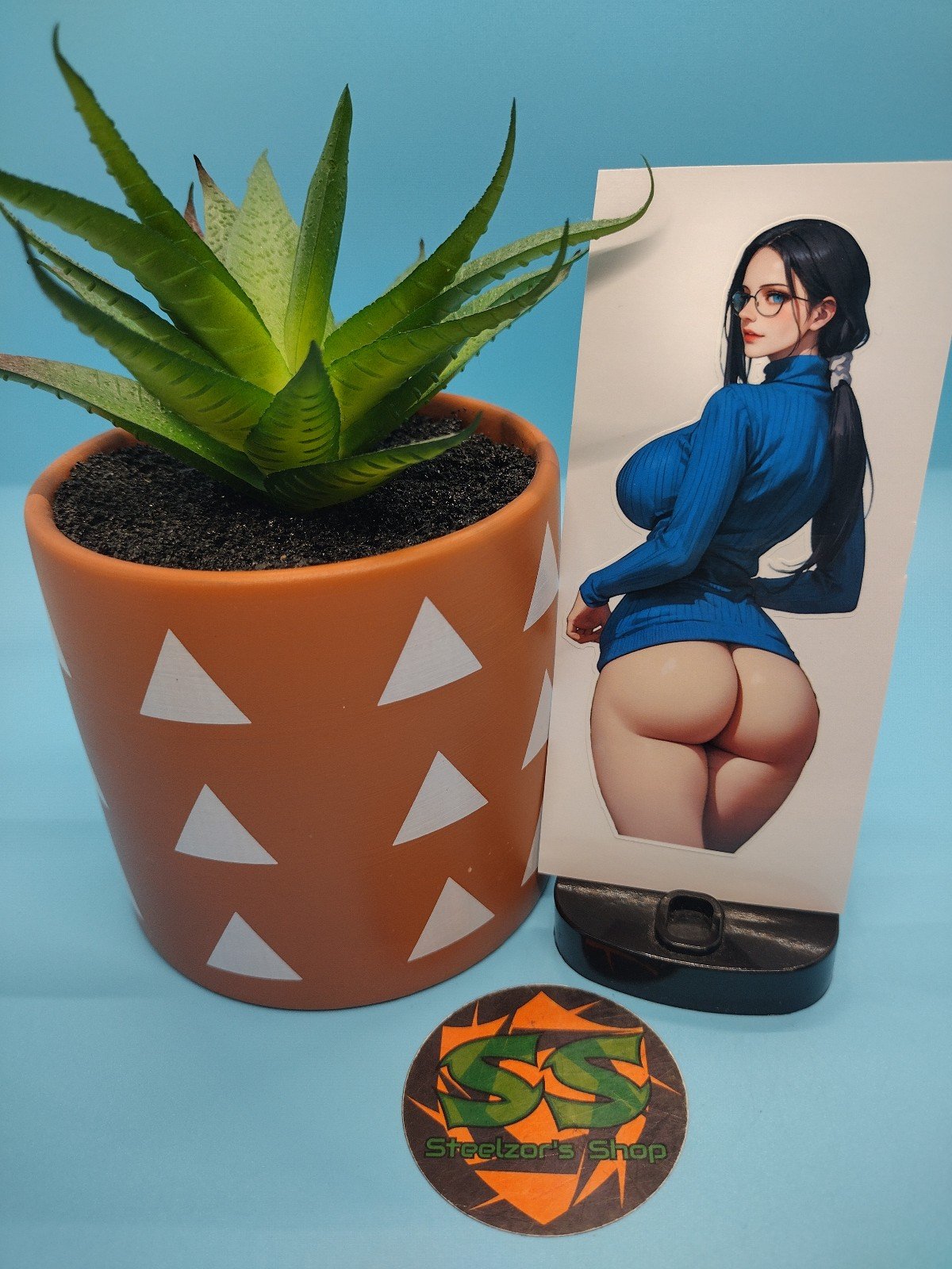 (4.5 Inches) One Piece - Nico Robin (Bottomless #2) - Water-Resistant Sticker