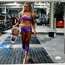 WWE NXT Charlotte Flair Signed 11x14 Photo OO Autograph Wrestlemania JSA COA