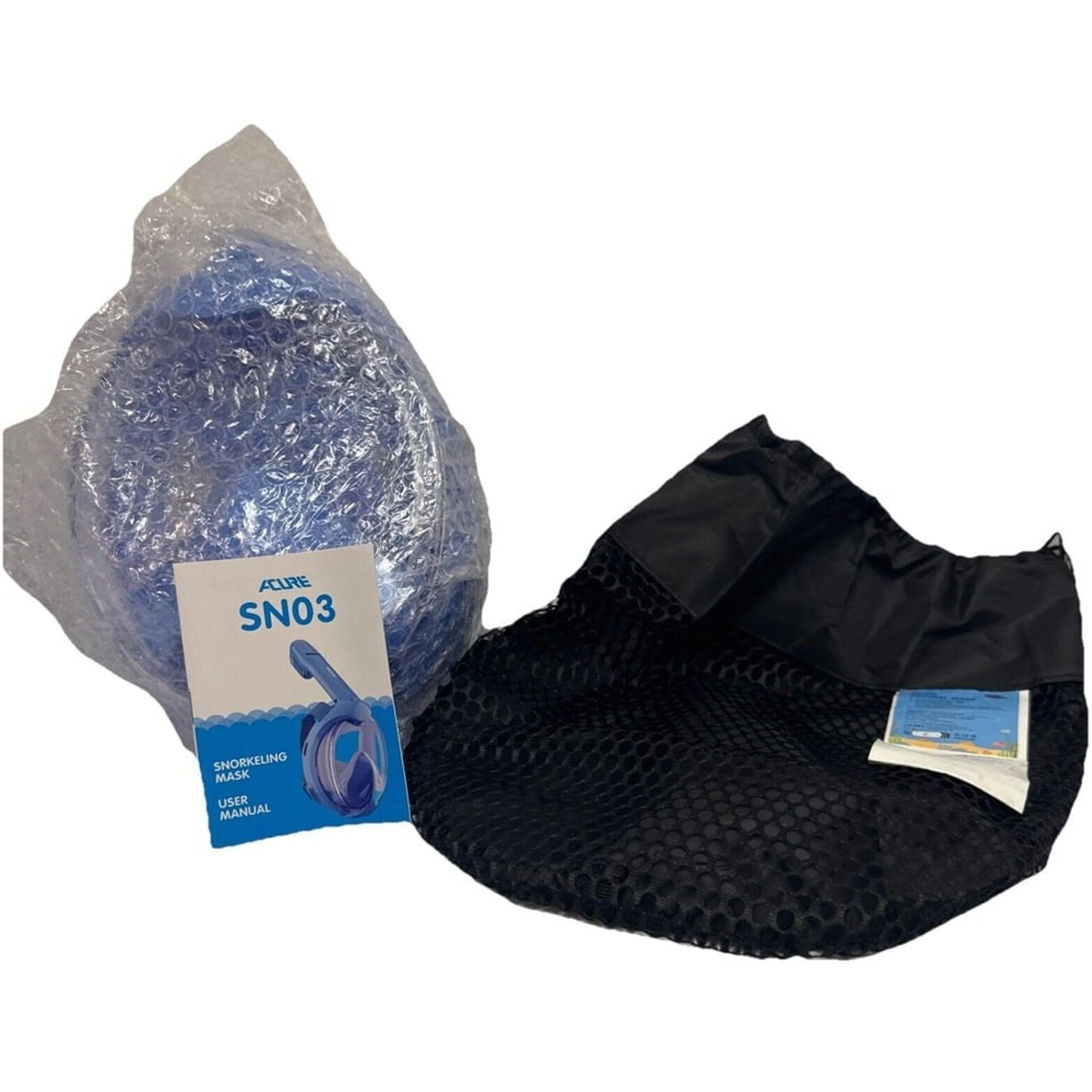 Kids Full Face Snorkel Mask (3-8 yrs) Anti-fog Dry-top, W/ Easy Breathe System
