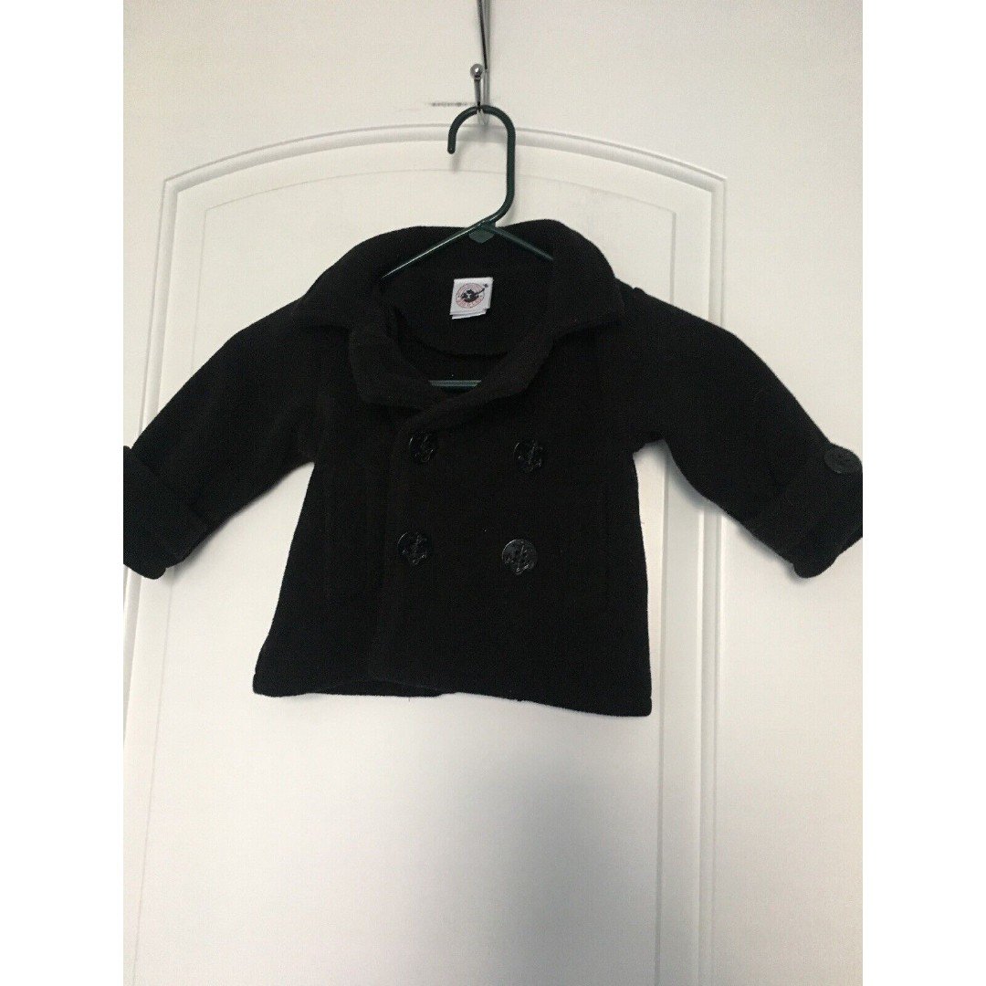 Goodlad Toddler Boys Size 24 Months Pea Coat Black Button Front