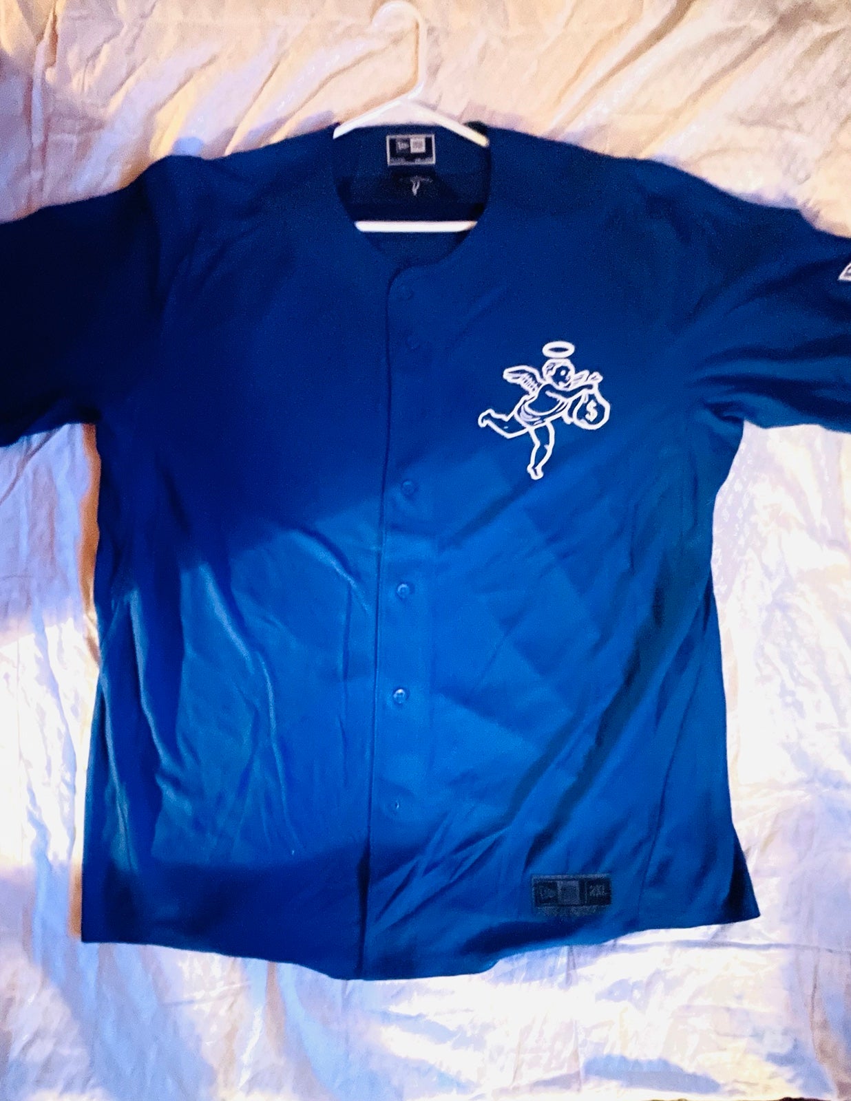 New Era baseball jersey by Hastamuerte “Get Money Angel” won’t find another