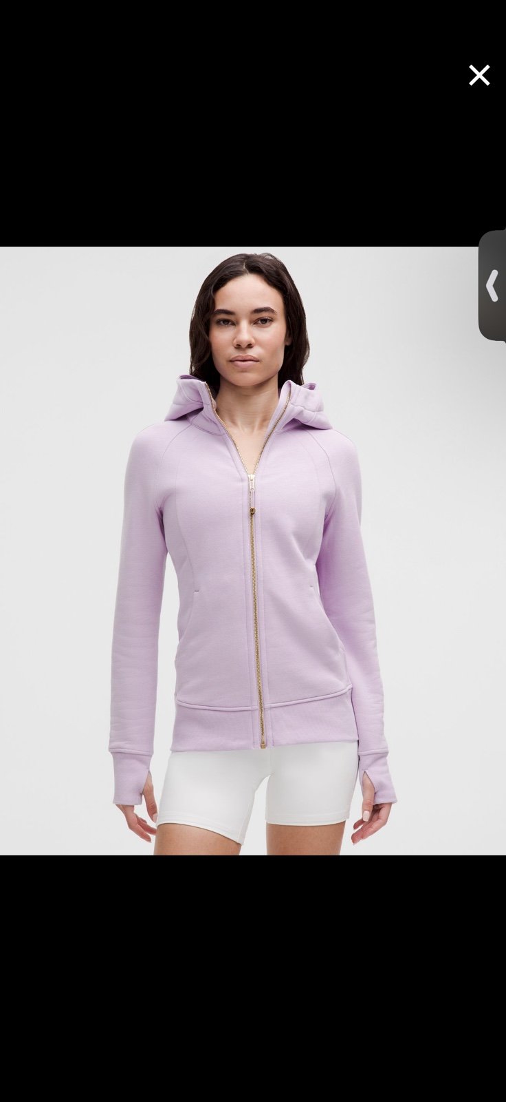 Lululemon Scuba Full Zip Hoodie- Lavender and GOLD