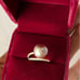 New 925 sterling silver genuine Pearl adjustable ring