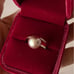 New 925 sterling silver genuine Pearl adjustable ring