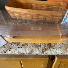 Longaberger vintage regular NWT Flower Pot basket combo with plas pro riser