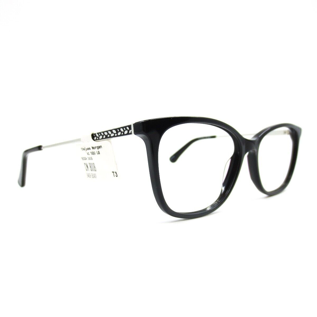 Chelsea Morgan CM 8008 BK Eyeglasses Frames black rectangle 54-16-140
