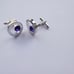 Silver and Blue Cufflinks