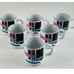 6 Design Concepts Liza by Newcor 1992 Coffee Mugs Vintage Retro Brush Stroke 80s