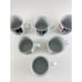 6 Design Concepts Liza by Newcor 1992 Coffee Mugs Vintage Retro Brush Stroke 80s