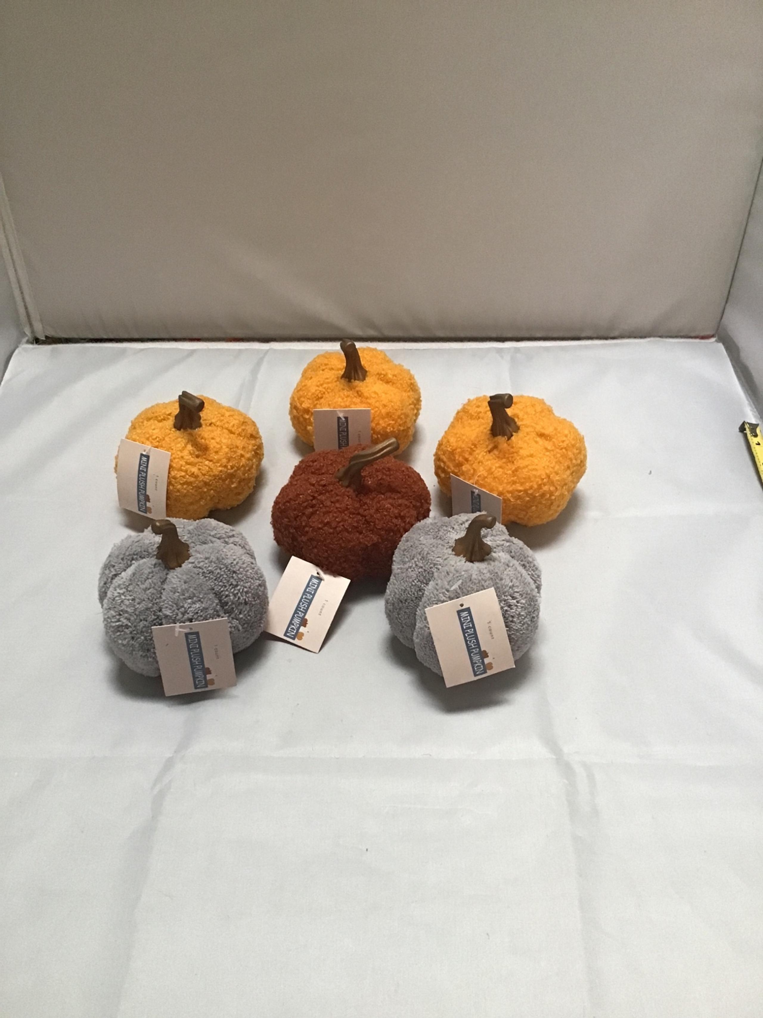NEW Set of 6 Mini Sherpa Pumpkins Thanksgiving Fall Autumn Decor Target 2022