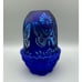 Fenton Faverene Butterfly Fairy Lamp Sand Etched Vintage Blue Green Iridescent