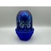 Fenton Faverene Butterfly Fairy Lamp Sand Etched Vintage Blue Green Iridescent