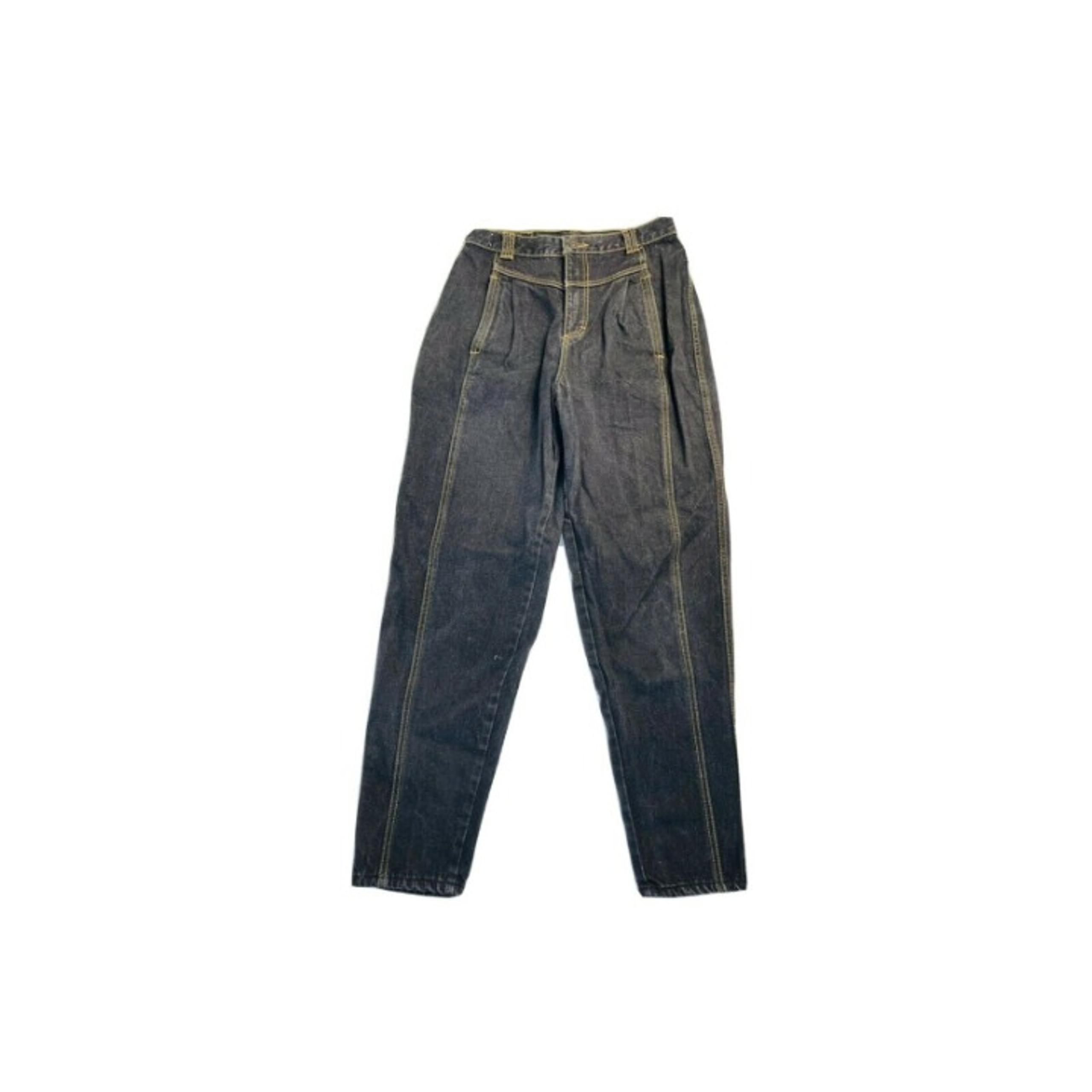 VTG 90s Streetwear Womens 10 High Rise Taper Leg Distressed Pleated Mom Jeans