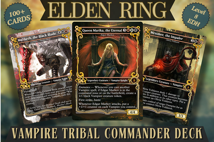 Elden Ring Vampire Commander MTG Proxy Deck. Ready to Play!
