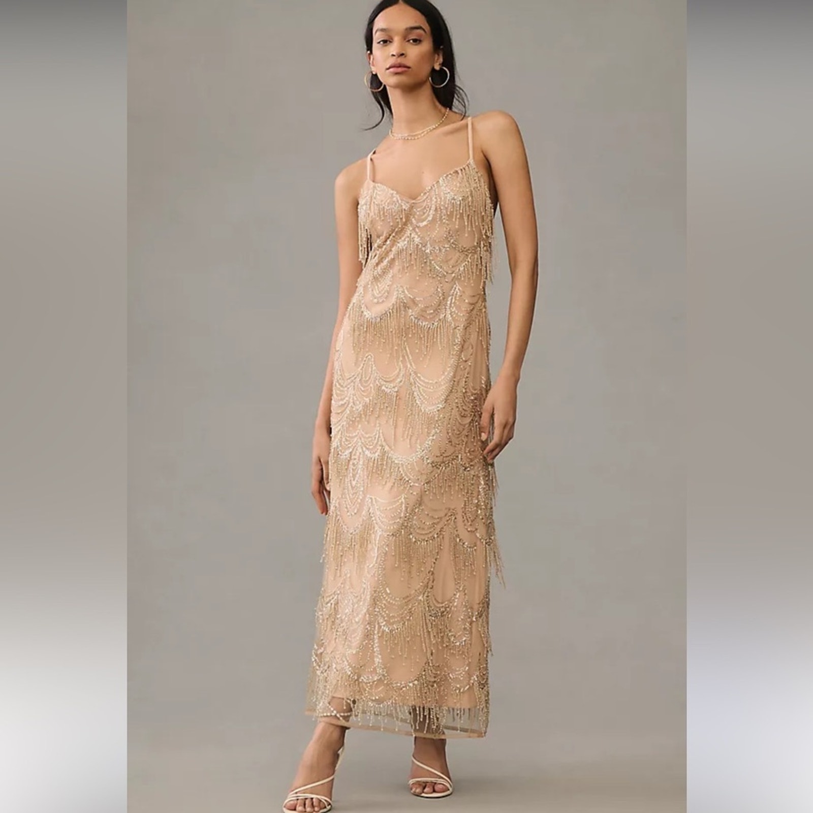 Helsi Beaded Fringe Maxi Dress