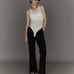 PRANK PROJECT Boucle Lace Knit Romper Ivory