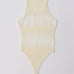 PRANK PROJECT Boucle Lace Knit Romper Ivory