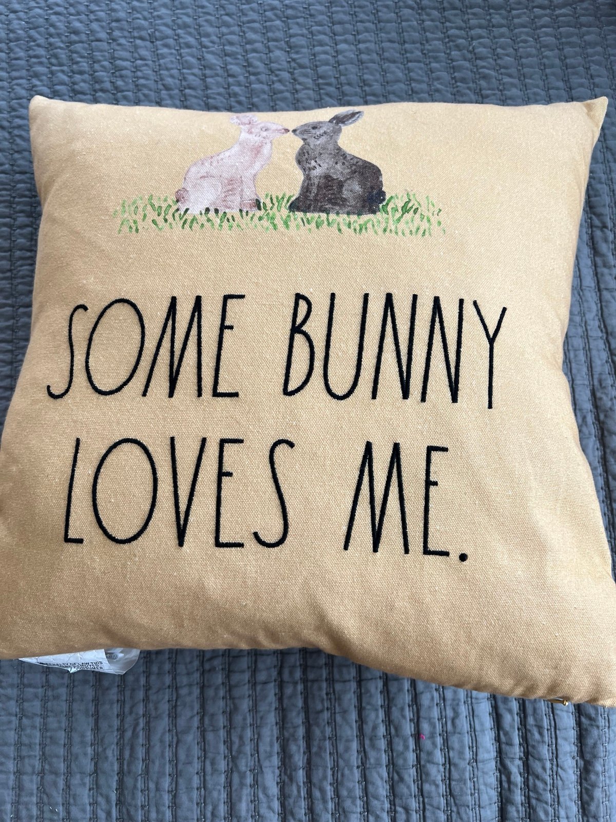 Rae dunn some bunny loves me Throw pillow