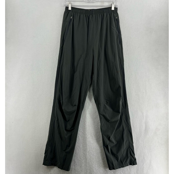 Nike Track Pants Men's Sz S Black Dri-Fit Elastic Waist Straight Leg Zip Ankle