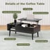 Decorate Modern Lift Top Coffee Table Wooden -s89z