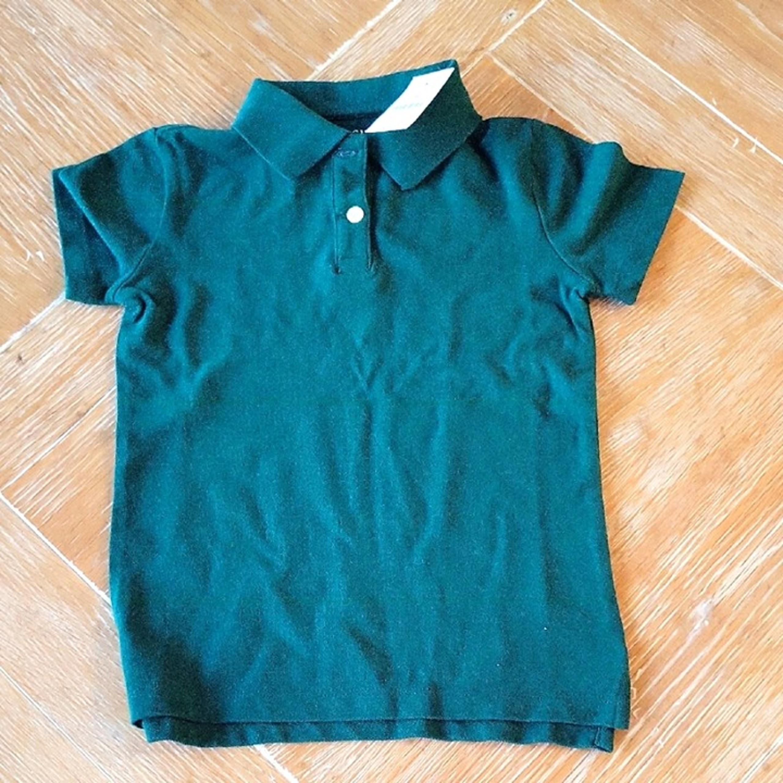 J.Crew Crewcuts Boys Shortsleeve Polo Shirt Size 4-5 Dark Gteen NWT