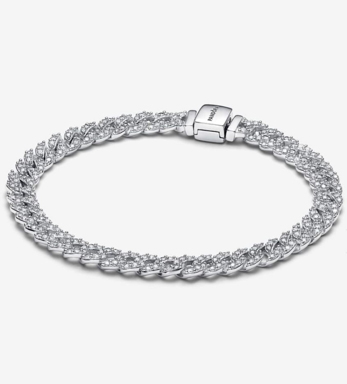 Pavé Cuban Chain Bracelet 593008C01-18 new with tag Size 18cm/7.1in
