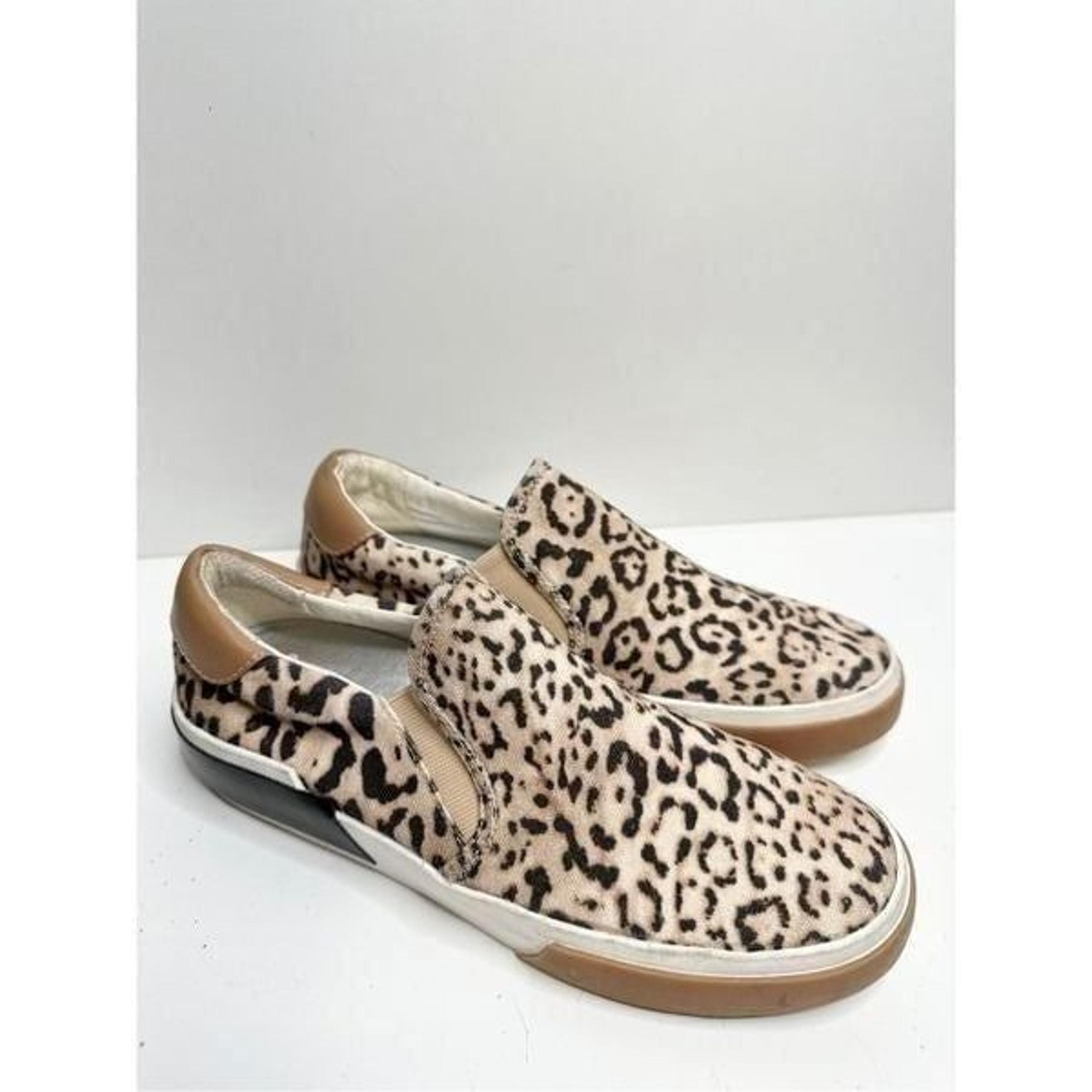 Dolce Vita Sneakers Womens Size 7 Leopard Print Fabric Upper Slip On Shoes