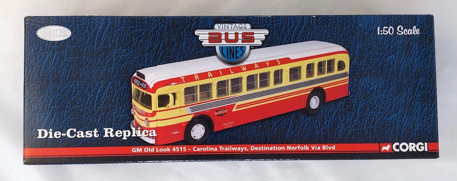 2006 Corgi Classics GM Old Look 4515 Carolina Trailways Destination Norfolk 1:50