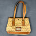 Vintage Dooney & Bourke Logo Y2K Rainbow Color Leather Trim Shoulder Purse M-11