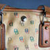 Vintage Dooney & Bourke Logo Y2K Rainbow Color Leather Trim Shoulder Purse M-11