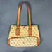 Vintage Dooney & Bourke Logo Y2K Rainbow Color Leather Trim Shoulder Purse M-11