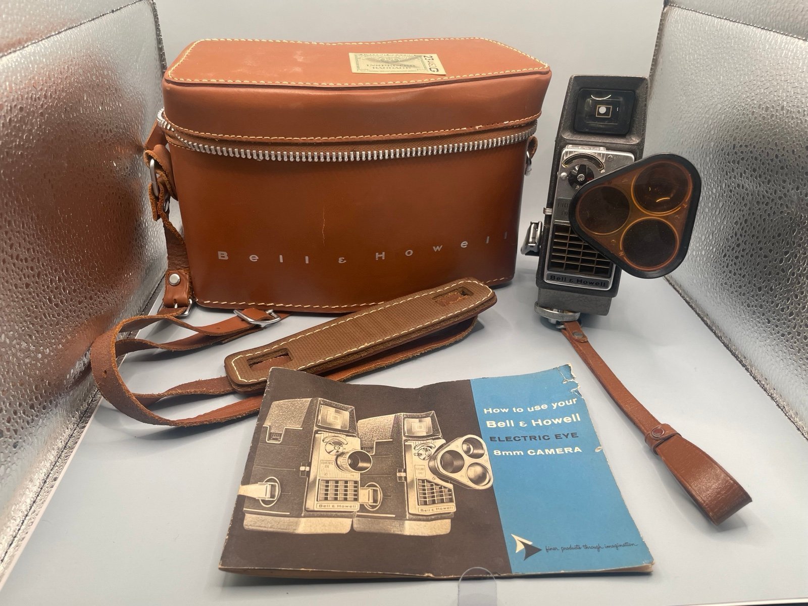 Bell & Howell Vintage Electric Eye 3-Lens 8mm Movie Camera with Case