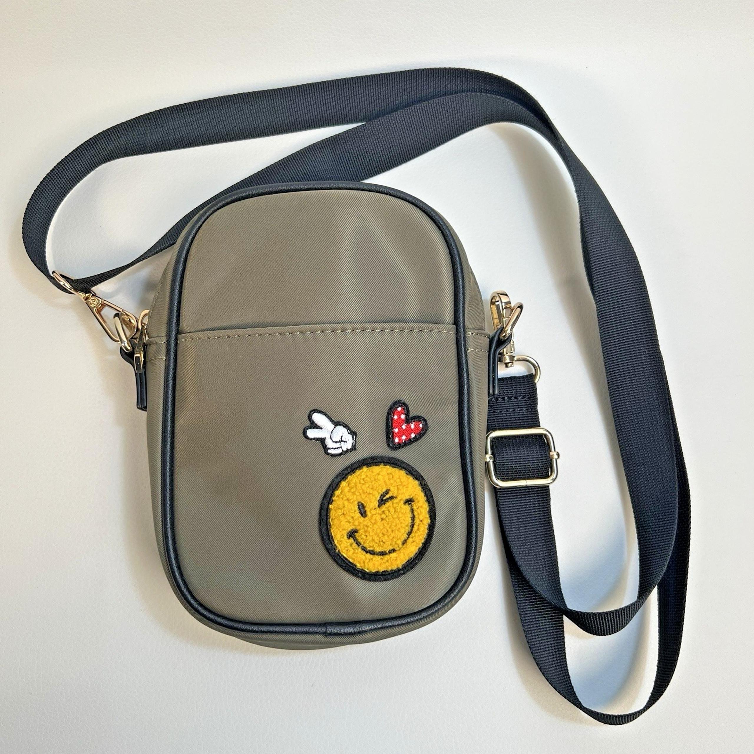 Like Dreams Crossbody Bag Purse Olive Green Disney Peace Love & Harmony Patches