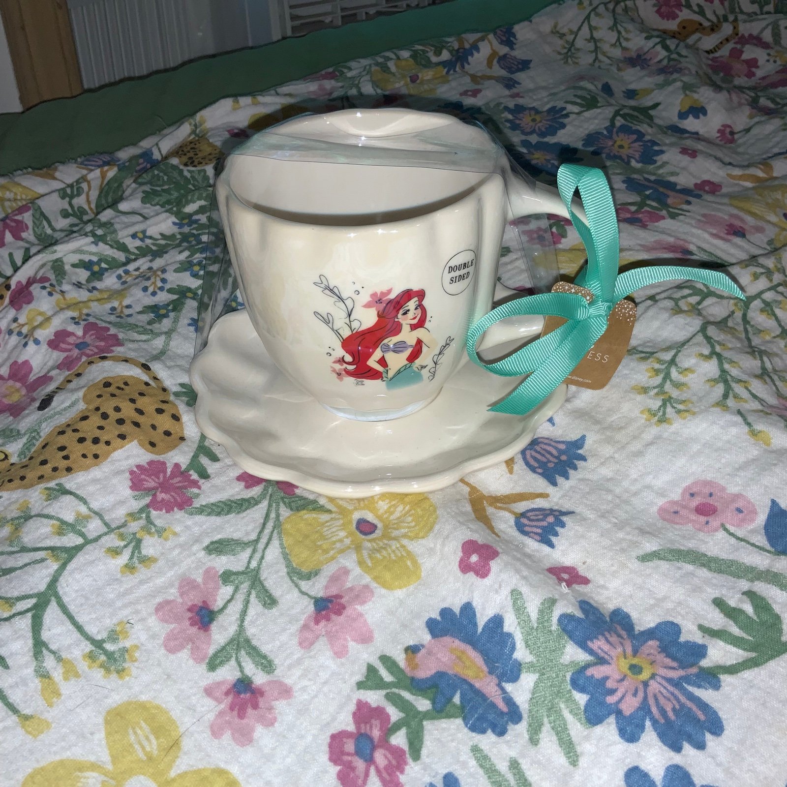 Rae Dunn Disney Ariel The Little Mermaid Teacup And Saucer New With Tags