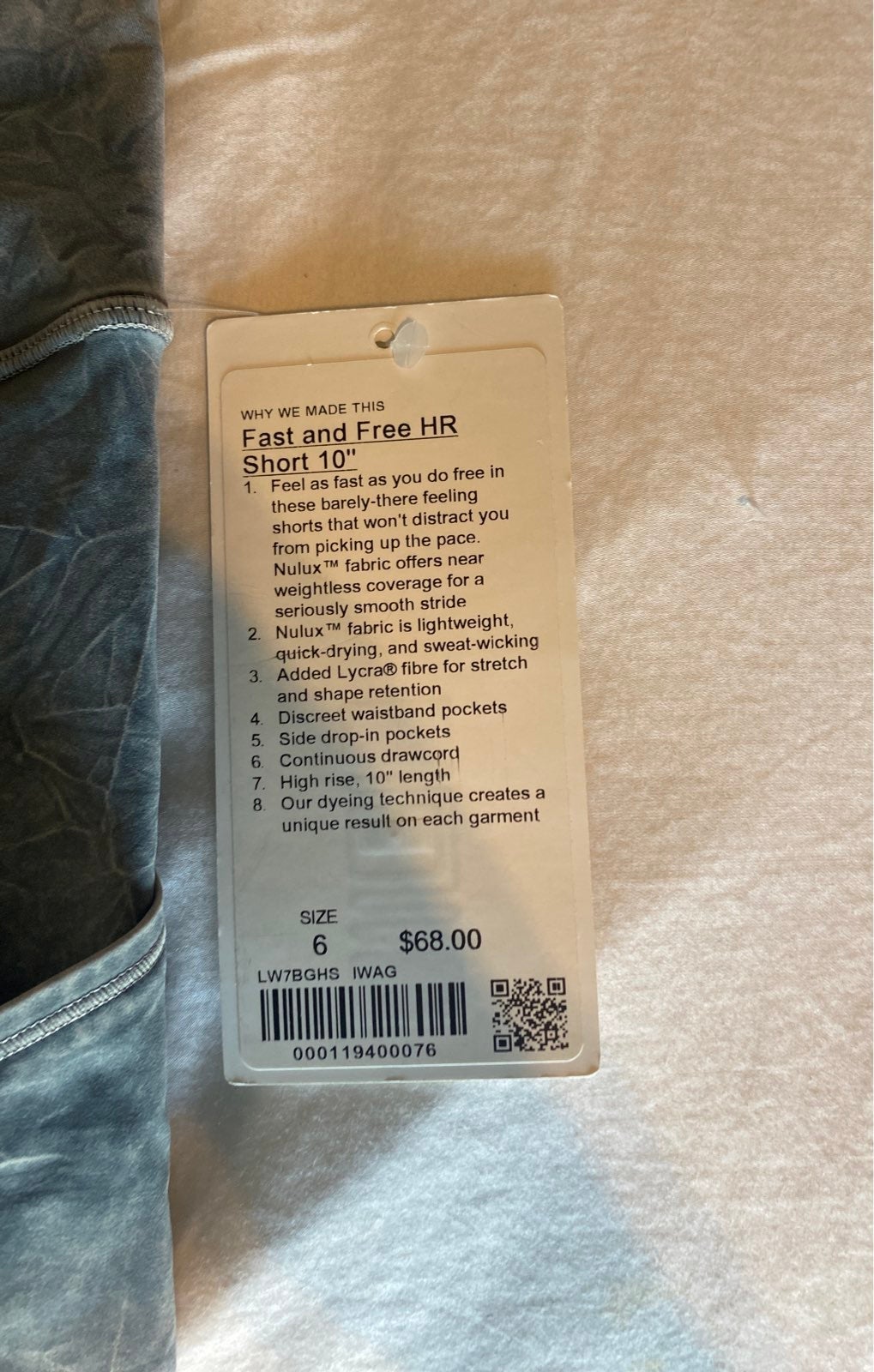 Lululemon athletica fast and free short