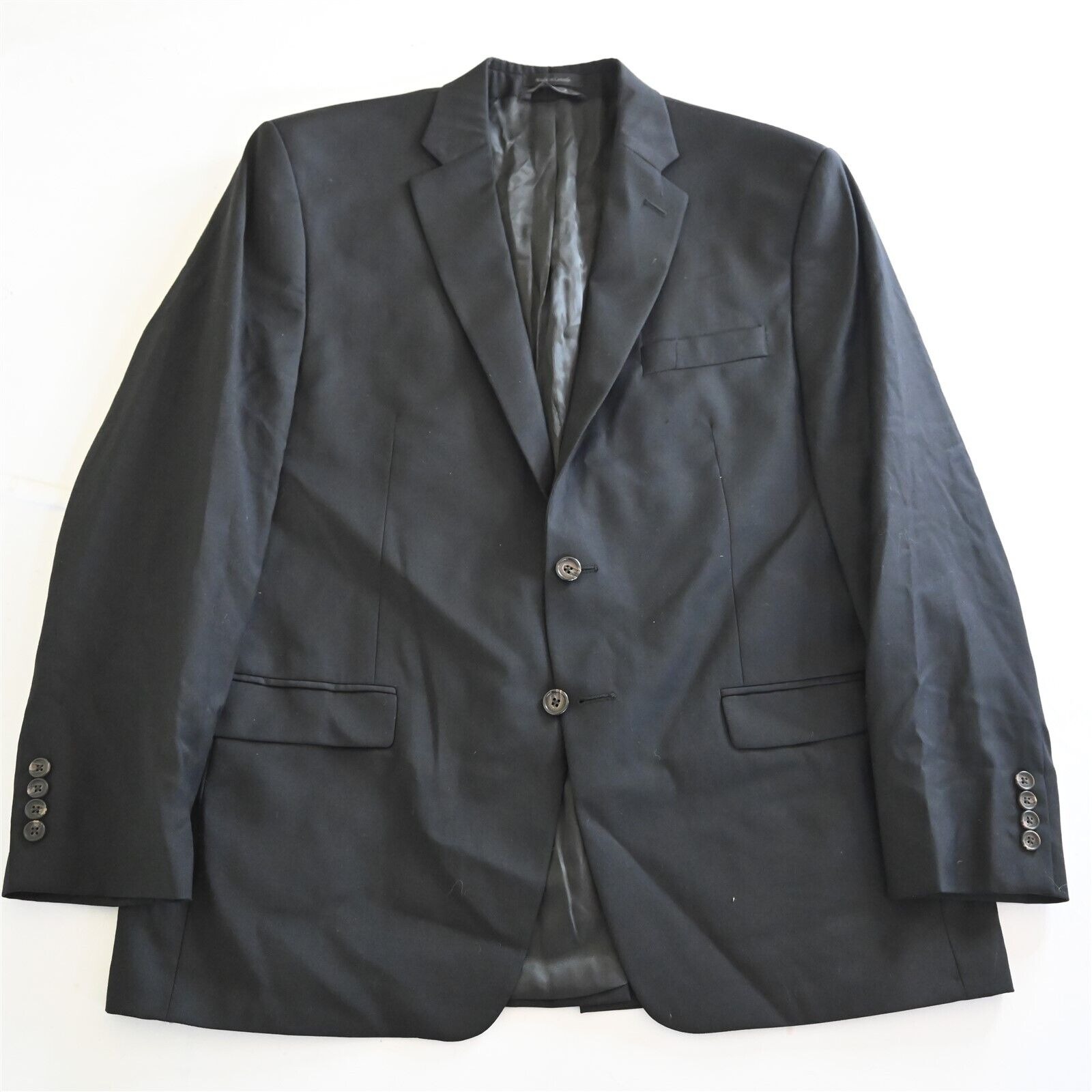 Lauren Ralph Lauren 46R Black 100% Wool Mens Blazer Suit Jacket Sport Coat