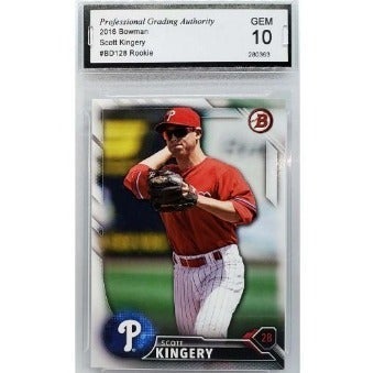 GEM 10 SCOTT KINGERY ROOKIE 2016 BOWMAN!
