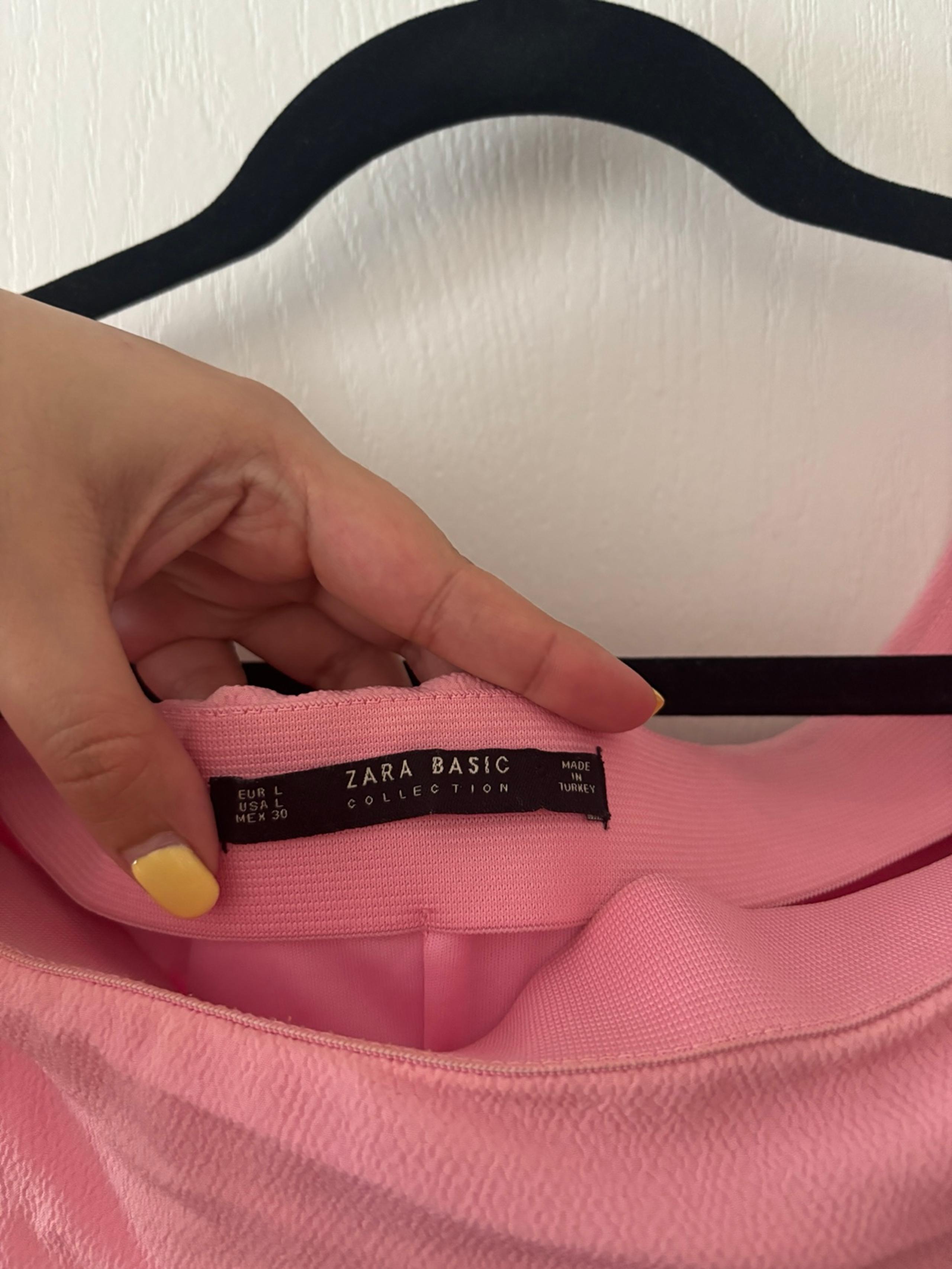 Zara Bubble Gum Pink Off the Shoulder Mini Dress