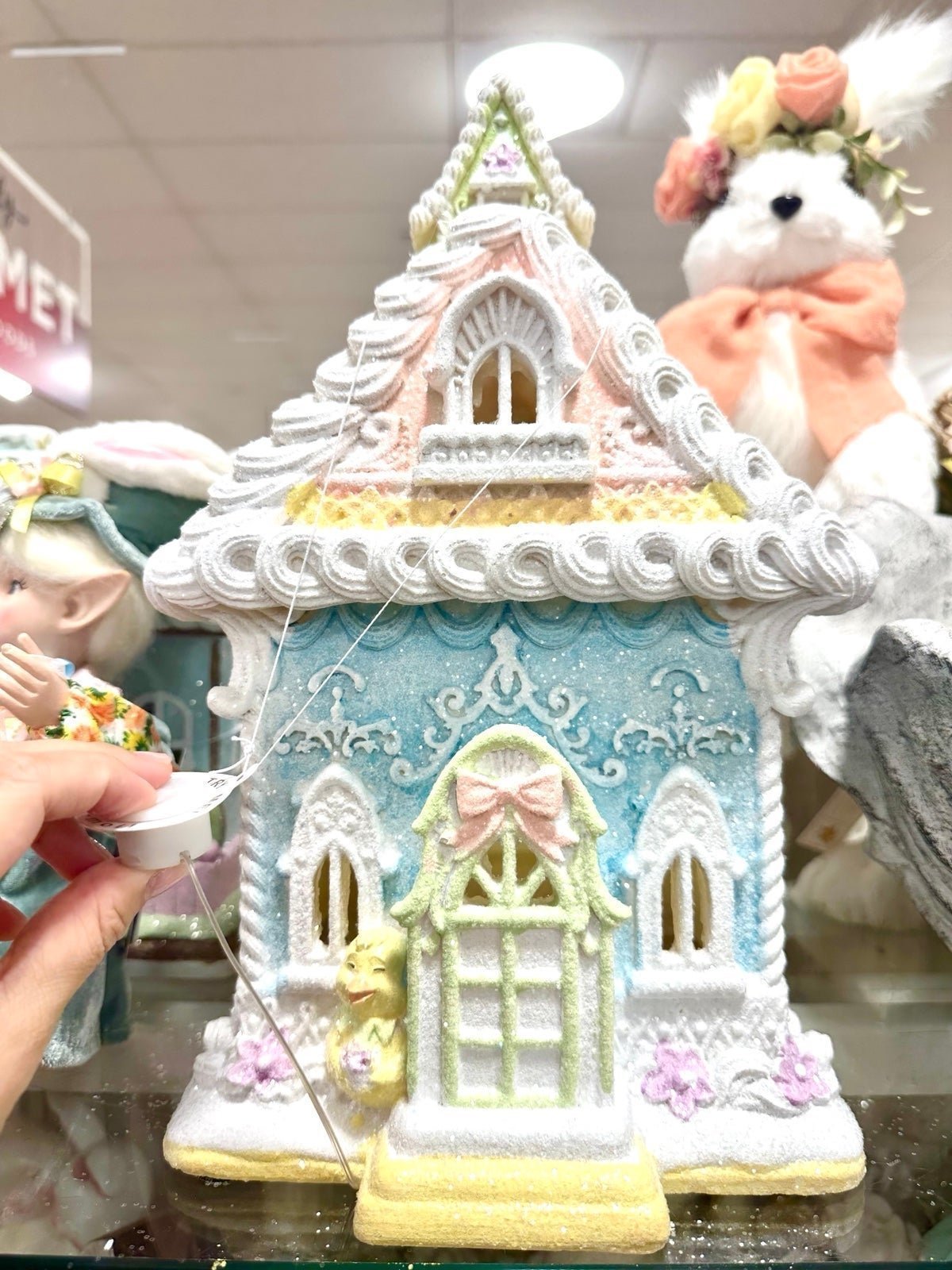 Light Up Easter Gingerbread House