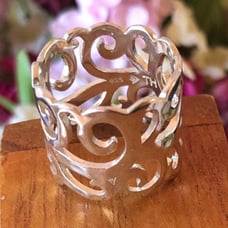 Silpada Sterling Silver Filigree Scroll Eden Ring R3269 Size 6 1/2