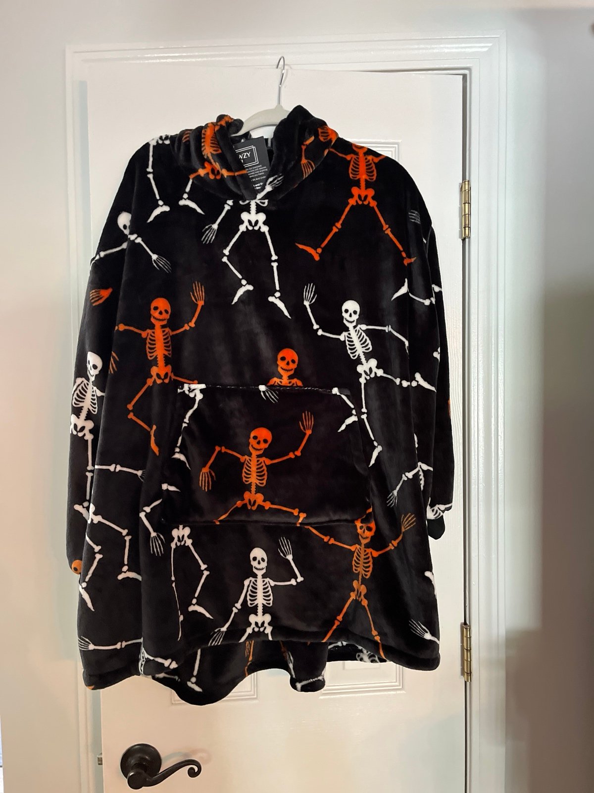 Throwsy Oversized Hooded Jr. Skeleton Poncho with Sleeves & Pockets-Love Marlo