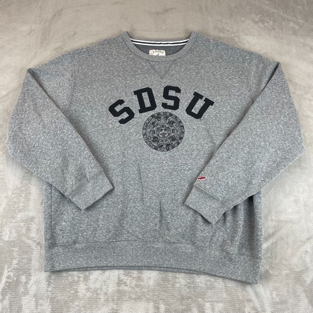 San Diego State University Aztecs Sweatshirt Adult 2XL Gray League Winged Foot