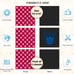 School Locker Magnetic Wallpaper - Pack of 12 Sheets - Polka Dot (vg 006)