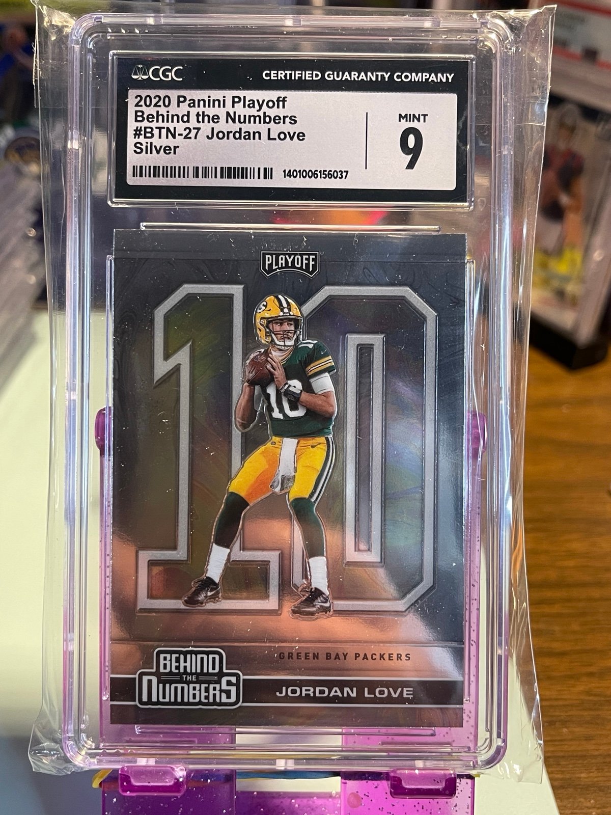 Jordan Love-Playoff, Behind the Numbers-Rookie RC, CGC 9-GREEN BAY PACKERS